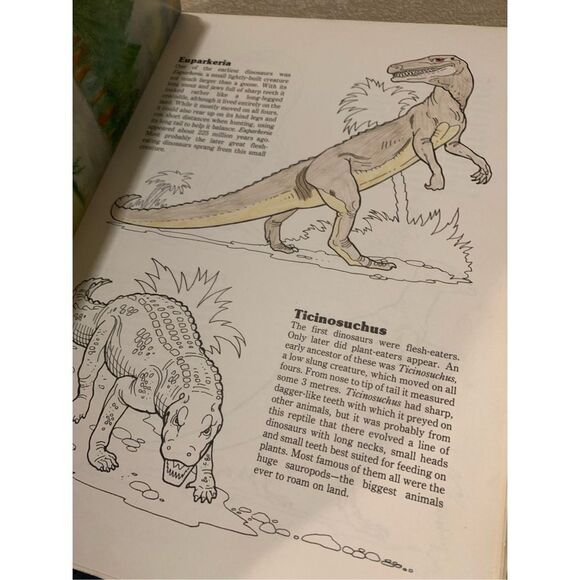 Dinosaur Peel n Play Activity Book-Vintage Complete-Chatham River Press 1987 - Picture 4 of 6